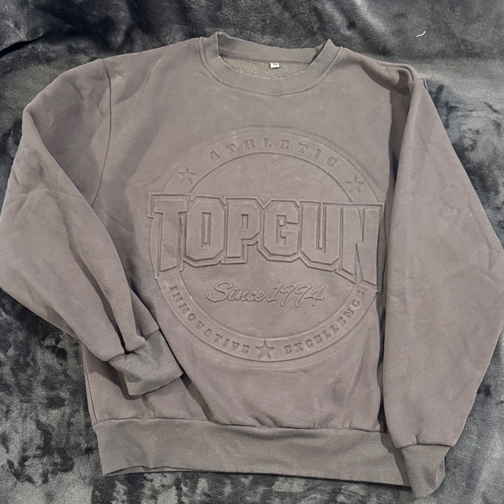 Unisex Top Gun All Stars Embossed Gray Sweater